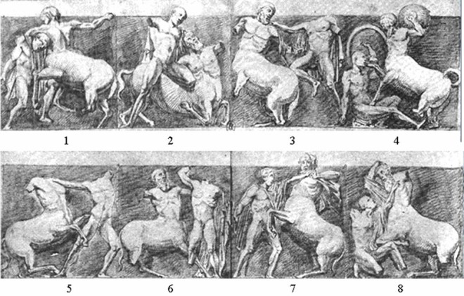 CarreyDwgsSMetopesParthenon1-8